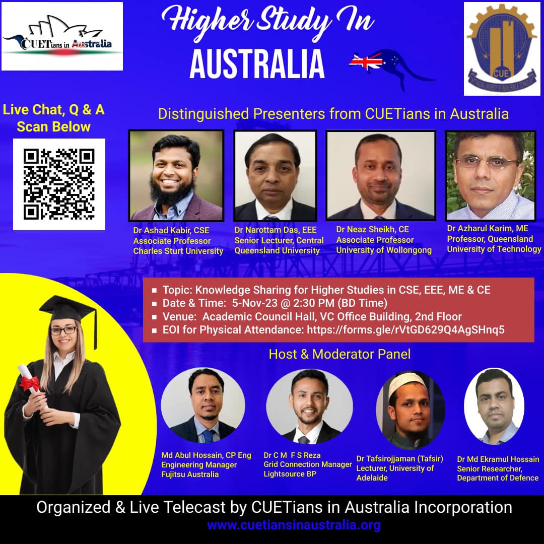 CUETian in Australia Higher Study Seminar – 2023 CUETian in Australia Higher Study Seminar - 2023
